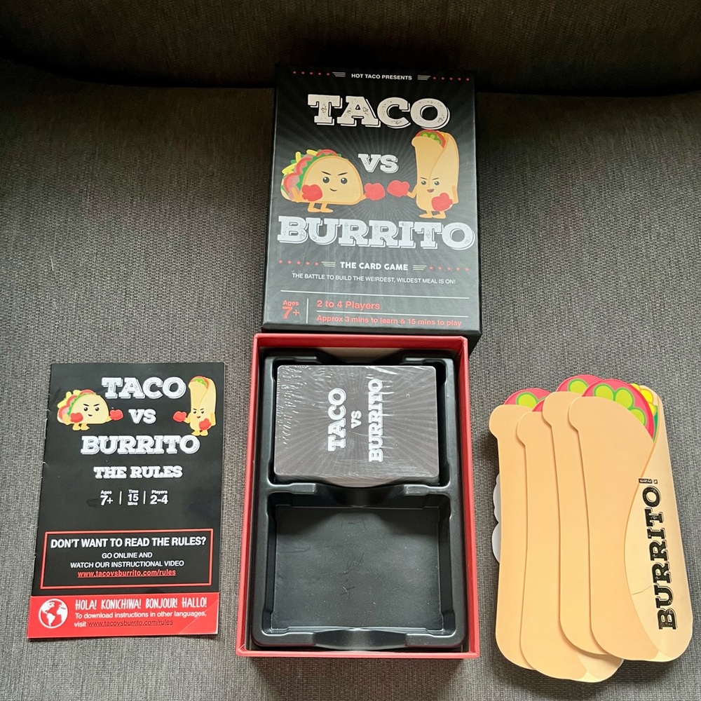 Taco vs. Burrito The Party Card Game - Build the Weirdest Meal NEW
